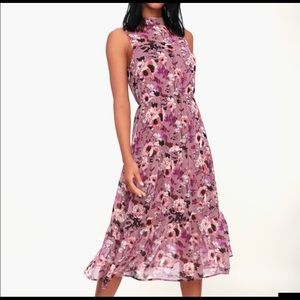 LuLu’s In My Dreams Floral MIDI Dress